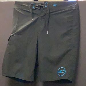 O’Neill men’s swim suit-size 30. Black w turquoise